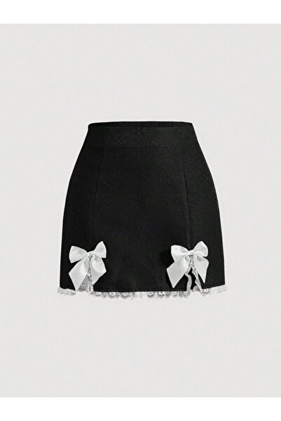 vardardressing Gotik tarz kurdeleli mini etek