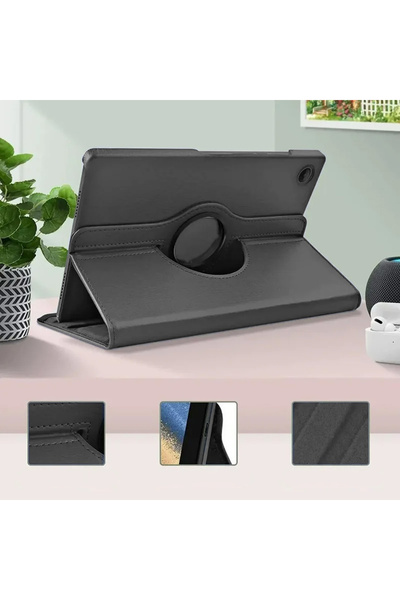 Other Husă rotativă 360° pentru Samsung Galaxy Tab A9 8.7 (neagră)