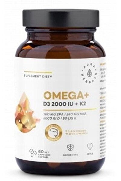 Other Aura Herbals Omega + Vitamina D3 2000 UI + K2 60 capsule
