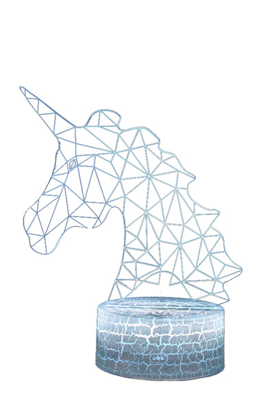 THK Lumină de noapte pentru copii, Unicorn, 7 culori, alimentare USB sau 3 ba...