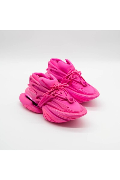 BALMAIN SNEAKERS DAMĂ UNICORN MULTI-MATERIAL ROZ