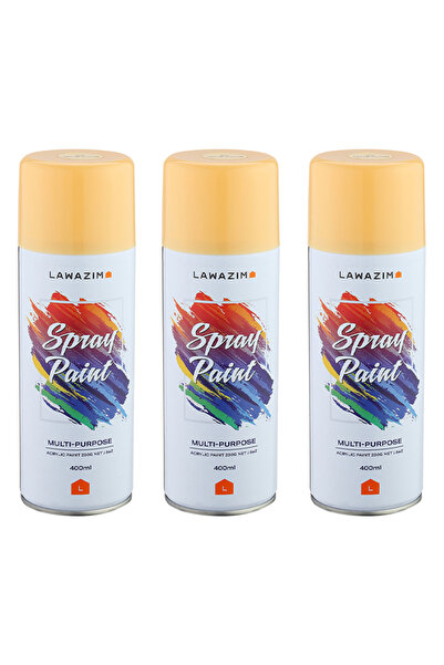 Lawazim Spray Paint Set 3 Piece - Multi-Surface 400ml Quick-Drying Paint for ...