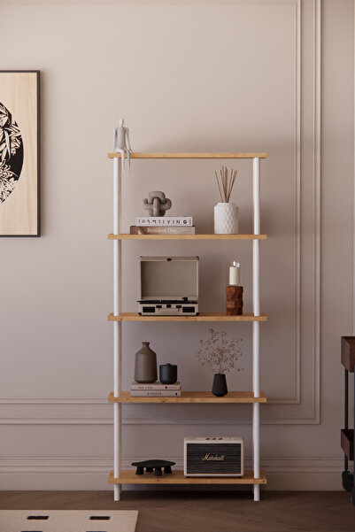 Phobia Çevir Kur Modüler 5 Raflı Çok Amaçlı Kitaplık Fonksiyonel , Kolay Kurulum Bohem Dekoratif Kitaplık