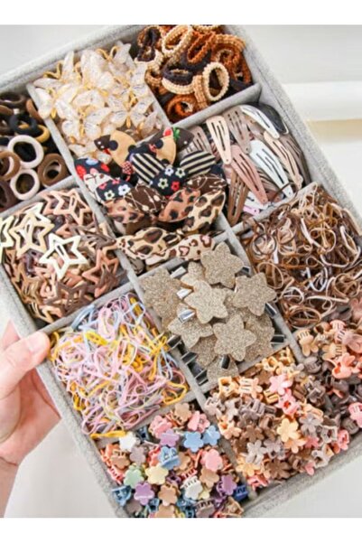 Genaric 870 قطعة من إكسسوارات شعر للفتيات بتصميم فيونكة ونجوم مريحة تشمل وصلا...