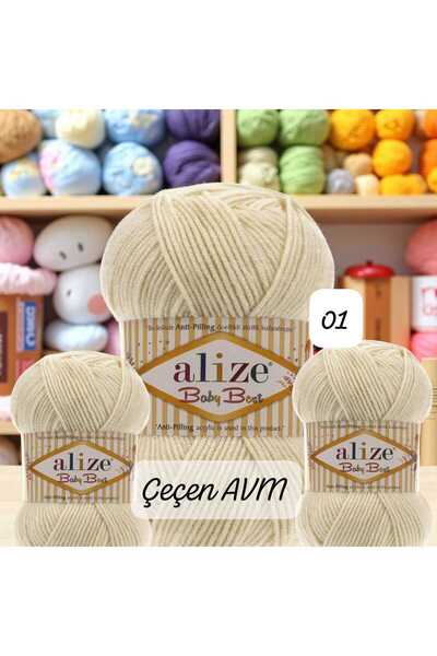 ÇEÇEN HOME (3 قطع) 01 خيط حياكة يدوية من بيبي بيست - سترة - قبعة - هوبي 240 م...