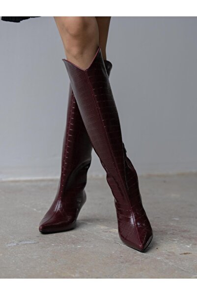 ECENİN BUTİĞİ Zuris Bordo Kroko Çizme