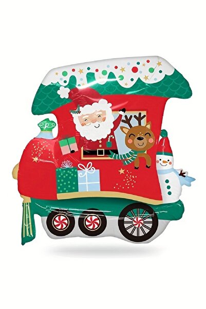 Bkmc Balon din folie pentru trenul de Crăciun Ornament pentru balon din folie...