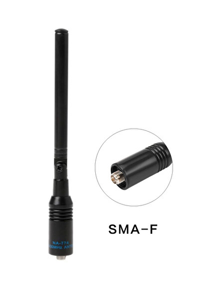 THK ® NA-774 SMA-F Telescopic Antenna, Female Dual Band VHF/UHF for Radio Stations Quansheng, Kenwood