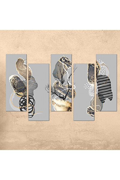 Generic Wall Panel - Abstract Art - 300921 - Divided into five graduated pieces - 2
