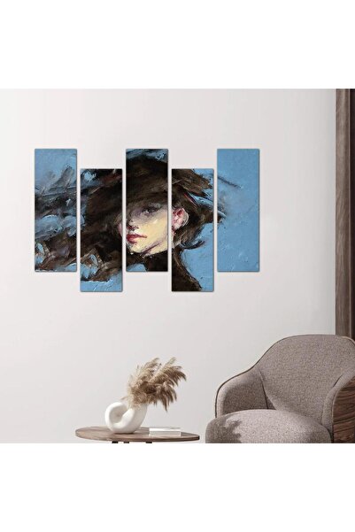 Generic Wall panel, artwork of a woman - 24577 - divided into five graduated pieces - 2