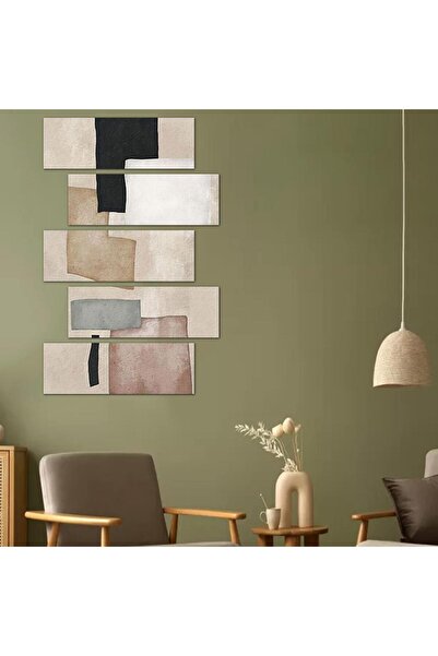 Generic Modern Abstract Art Wall Panel - 24102 - Divided into five graduated pieces - 2