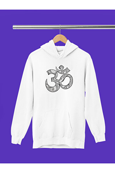 MAGORS Φούτερ με κουκούλα με μακρύ μανίκι από βαμβακερό ύφασμα με στάμπα YOGA...