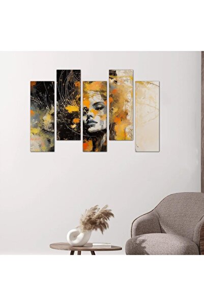 Generic Wall panel of a woman - 24161 - divided into five graduated pieces - 2