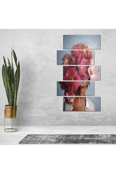 Generic Wall panel - drawing of a woman - 0300931 - divided into five graduated pieces - 2