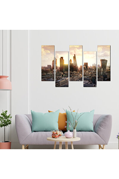 Generic Wall panel - architecture - 566 - divided into five graduated pieces - 2