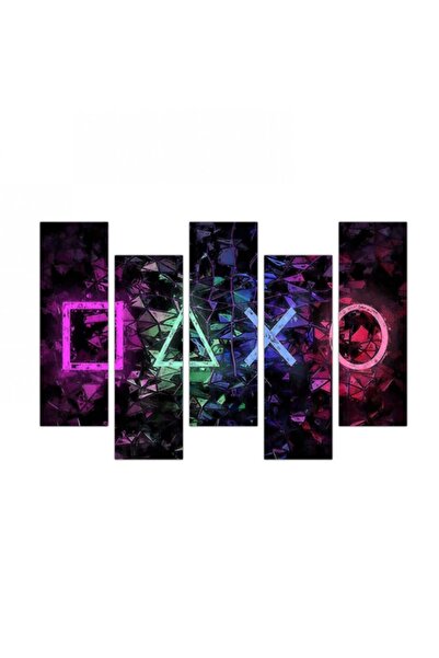 Generic Gamer Wall Plaque - Video Game Lovers - 300957 - Divided into Five Gradient Pieces - 2