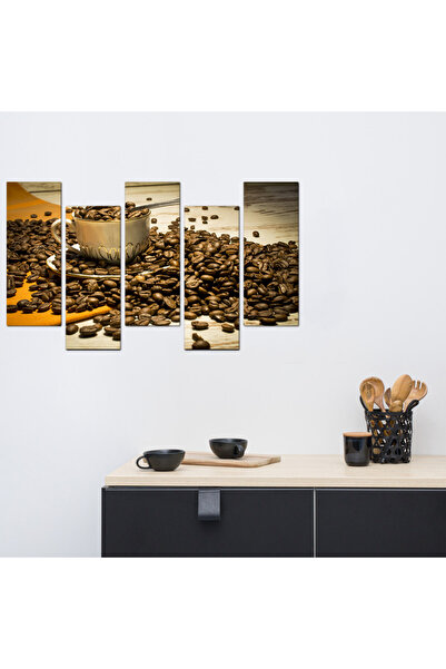 Generic Wall panel - Coffee - 979 - divided into five graduated pieces - 2