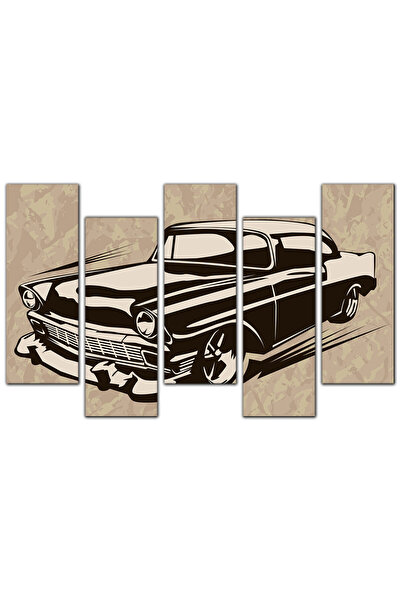 Generic Wall plaque - Classic car - 550 - divided into five graduated pieces - 2