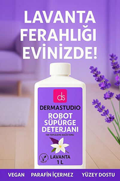 DERMASTUDİO Robot Süpürge Deterjanı Lavanta 1 L – Yer Temizleme Solüsyonu