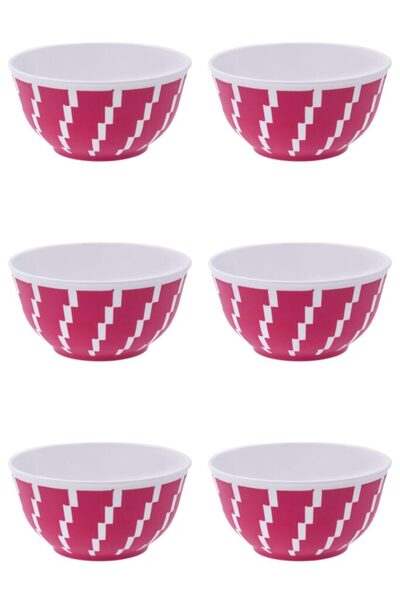 Vervo.ro pentru minți curioase Set of bowls, 6 pieces, 350 ml, Plastic, Fuchsia