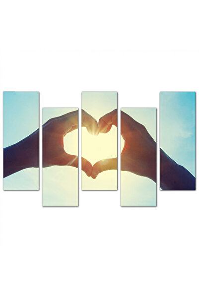 Generic Wall panel - Romantic - 1558 - divided into five graduated pieces - 2