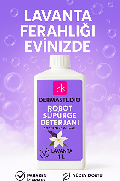 DERMASTUDİO Robot Süpürge Deterjanı Lavanta 1 L – Yer Temizleme Solüsyonu