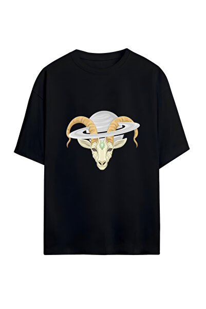 GraffTee تي شيرت قطني كبير الحجم للجنسين من رام