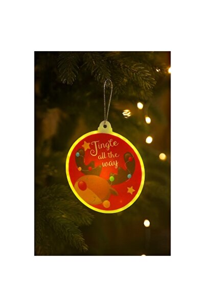 OEM Decoratiune luminoasa Craciun, 3D, pentru brad, Design Ren Vesel, cu agatatoare, banda autoadeziva s