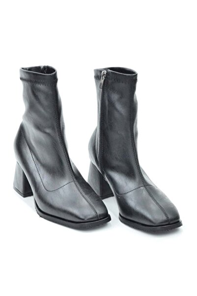 Uzunlu Γυναικείες μπότες Goldstep Skin Flat Toe Square Heel