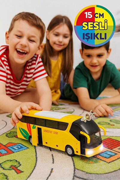 TOYFEST Lüks Işıklı Sesli Kapıları ve Bagajı Açılan Yumuşak Lastikli Tur Tati...