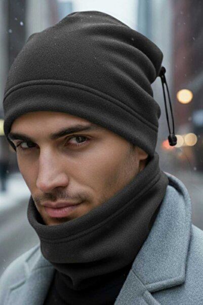 Mood Agenda طقم قبعة صوفية وطوق للرقبة للرجال