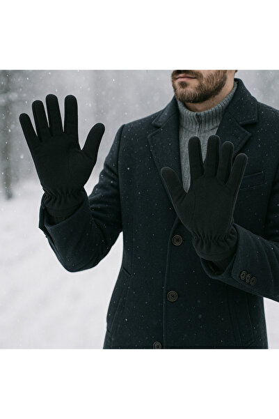 Butik Men's Fleece Winter Gloves - Cold-Proof, Warm, Soft Thermal Gloves