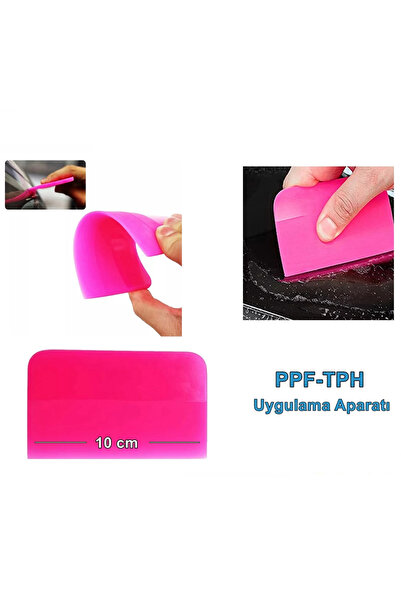 Nemere Ppf/Tph Silicone Squeegee Ragle Glass Film Application Tool Pink 10X7....