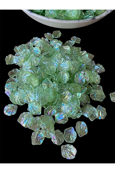 312 KONSEPT 50 bucăți de mărgele de frunze de janjan transparente roz – 20 mm...