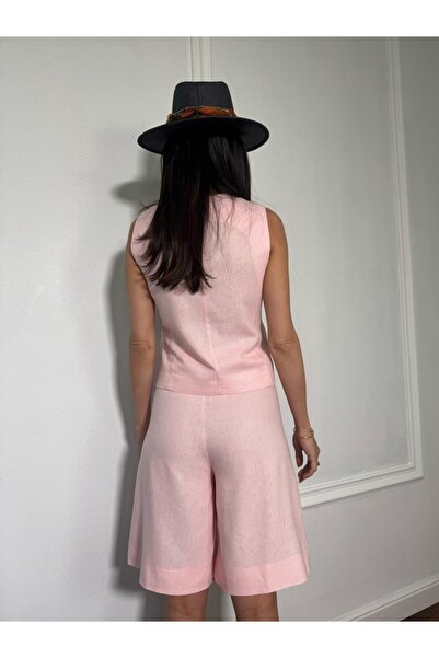 CC STORE MELISA short linen suit, consisting of a vest and shorts