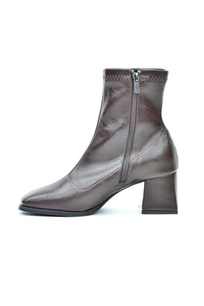 Uzunlu Γυναικείες μπότες Goldstep Skin Flat Toe Square Heel