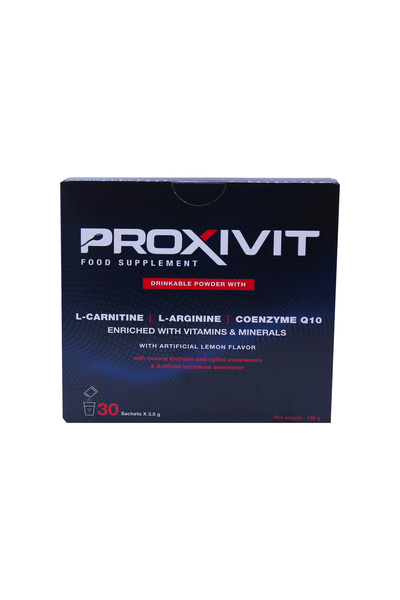 SuLinda بروكسيفيت إل-كارنيتين 1.7 جرام إل-أرجينين كو كيو 10 مع فيتامينات ومعادن بنكهة الليمون 30 كيسًا