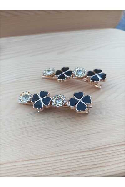 JHTshop Stylishly Designed Set of 2 6 cm Hair Clips – Floral, Bow, Leopard an...