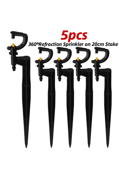 Choice3 مجموعة من 5 قطع من رشاشات الري الدقيقة الدوارة بزاوية 360 درجة من كيس...