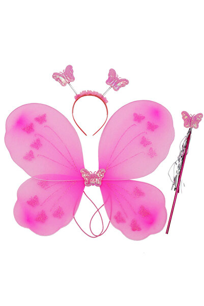 THK Accesorii pentru copii THK® aripi de fluture roz, baghetă magică, Jocuri ...