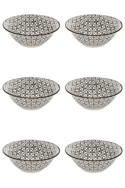 Vervo.ro pentru minți curioase Bowl set, 6 pieces, 450 ml, Porcelain, Beige