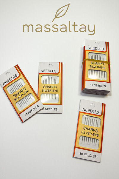 Massaltay Ace de cusut 10 bucăți – Set de ace subțiri și durabile pentru cusut manual, croitorie și meșteșuguri