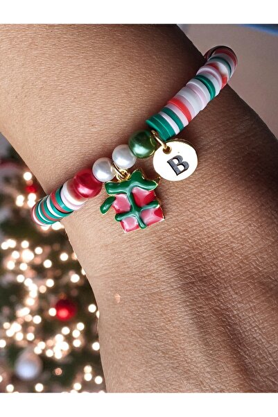 Amabel Jewelerys سوار ملون من الفيمو لرأس السنة الجديدة مع تفاصيل على شكل هدي...