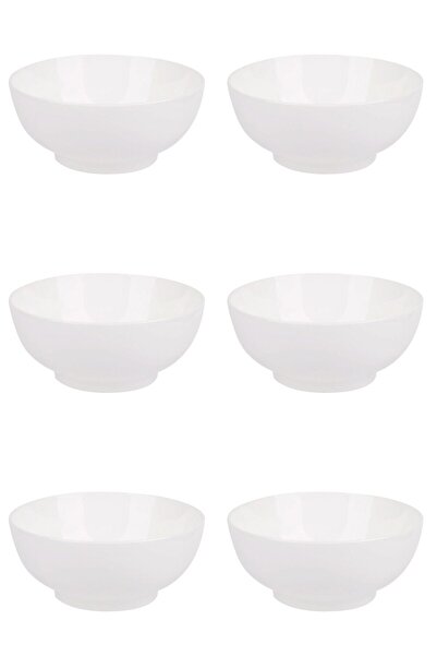 Vervo.ro pentru minți curioase Set of Bowls, 6 Pieces, 1 L, Porcelain, White
