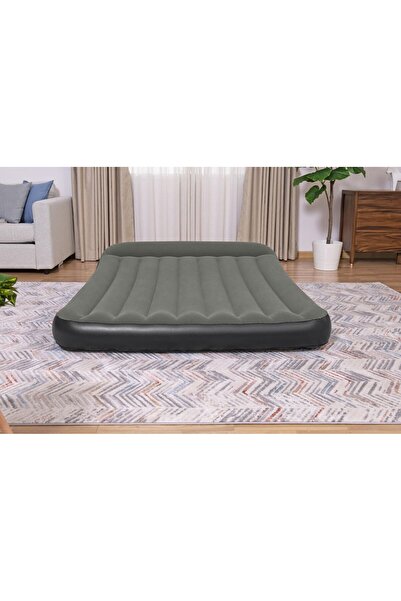 TSUMAB مرتبة هوائية قابلة للنفخ - حجم مزدوج، رمادي وأسود