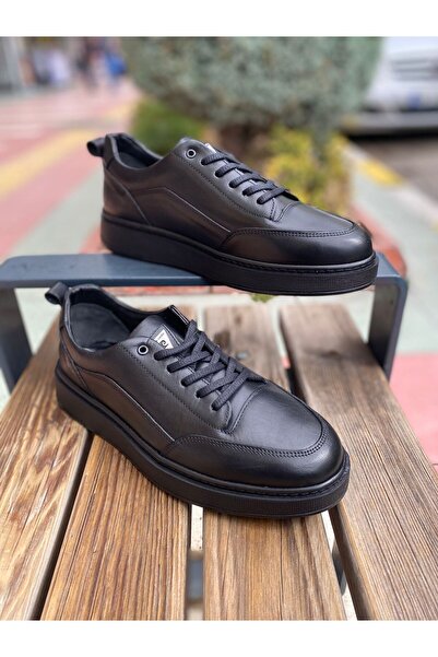 Pierre Cardin Men's Genuine Leather Casual Daily Shoes 902451 Black