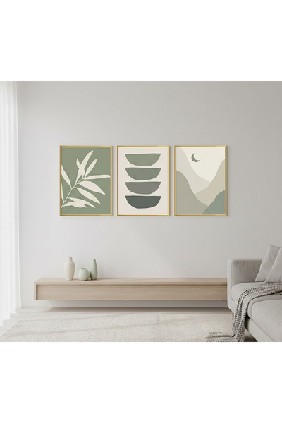 Linacci Тройна златна метална рамка, мека зелена бохемска стъклена маса