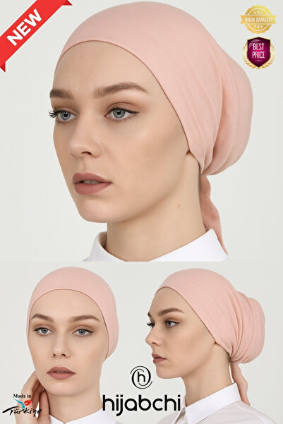 hijabchi Klasik Penye Tesettür Bonesi Önü Dikişli - Classic Cotton Under Bonn...