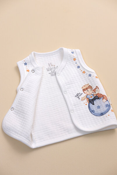 BABYLİM Little Prince Basic Quilted Vest 100% Cotton