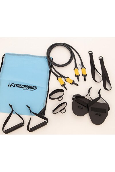 strechcordz مجموعة Strech Cordz S103 المعيارية - مجموعة متعددة الأغراض للسباحة وتدريب القوة مع خيارات الألوان والمقاومة